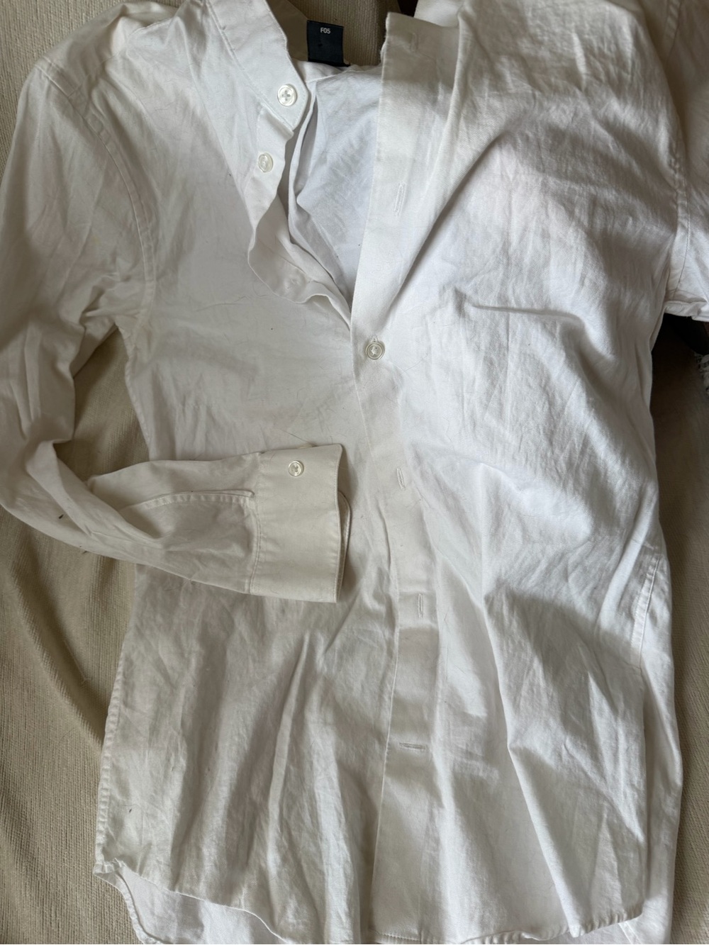 H&M Men’s White Casual Button-Down Shirt